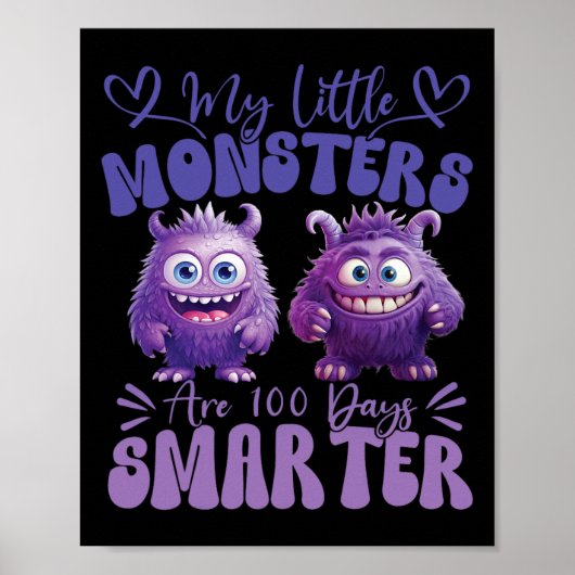 Poster Mes Petits Monstres Sont 100 Jours Plus Smarter Fl (Devant)