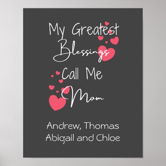 Poster Mes plus grandes bénédictions Appelez-moi Maman, C (Devant)