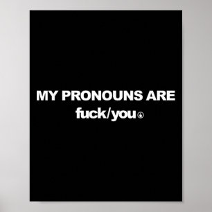Poster Mes Pronononounes Sont Pour Vous Amusant Sarcasme
