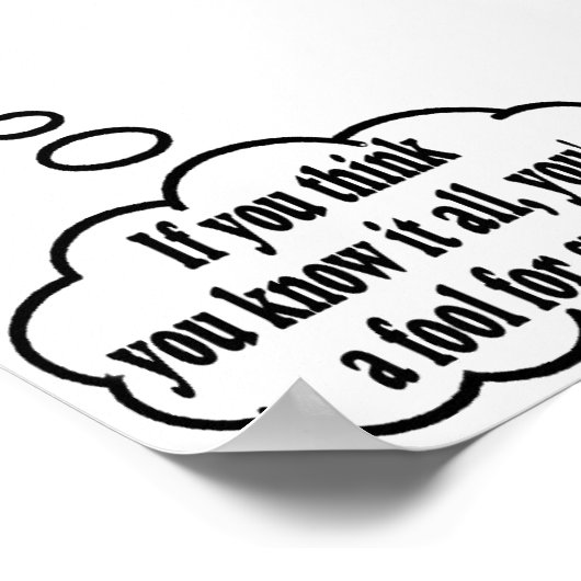 Poster Mes Réflexions Exactement ! (Coin)