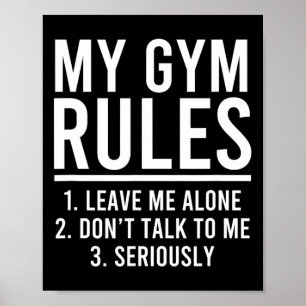 Poster Mes Règles De Salle De Sport Drôle