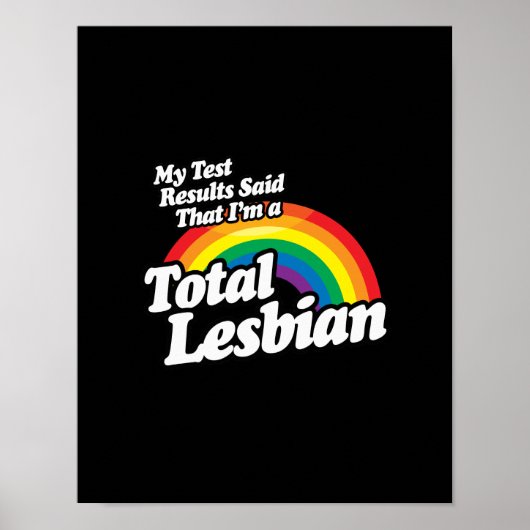 POSTER MES RÉSULTATS DE TEST ONT DIT LESBIAN (Devant)