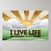 Poster "Mes valeurs" Motivation Affirmation (Devant)