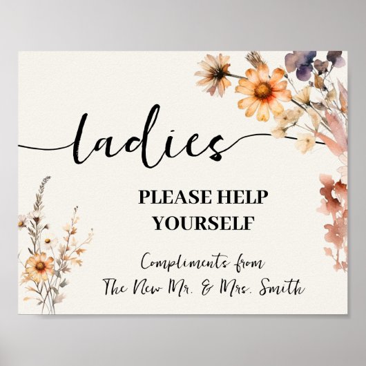 Poster Mesdames Salle de bain Mariage Réception d'automne (Devant)