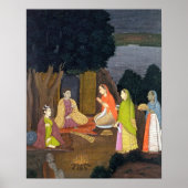 Poster Mesdames visiting a Yogini, École de faqurullah Kh (Devant)