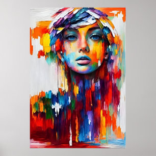 Poster Mesmerizing Girl Portrait de l'élégance