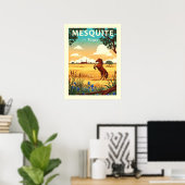 Poster Mesquite Texas vintage (Bureau à domicile)