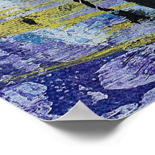 Poster Message Abstrait Live Life (Coin)