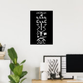 Poster Message binaire d'Arecibo 1974 (Bureau à domicile)