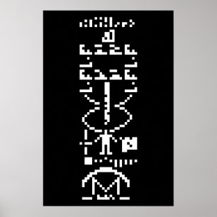 Poster Message binaire d'Arecibo 1974