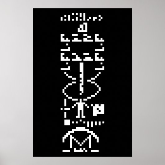 Poster Message binaire d'Arecibo 1974 (Devant)