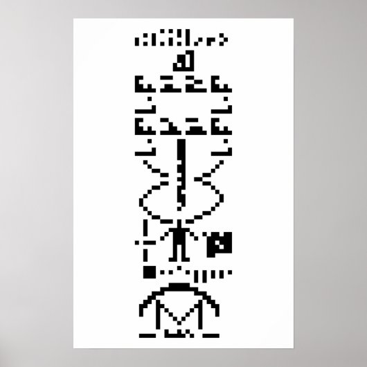Poster Message binaire d'Arecibo 1974 (Devant)