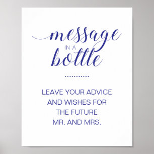 Poster Message Bleu Marine Dans Une Bouteille Conseils Po