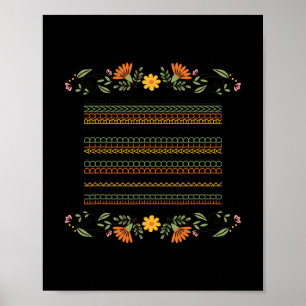 Poster Message caché anti Trump floral subtil sarcasique