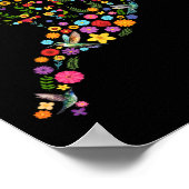 Poster Message caché subtil anti-Trump à colibri floral (Coin)
