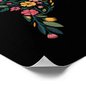 Poster Message caché subtil anti-Trump de colibri floral (Coin)