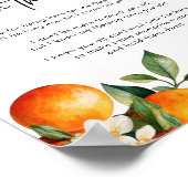 Poster Message Citrus du panneau Baby shower de vidage (Coin)