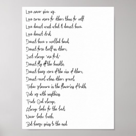 Poster Message d'amour (Devant)