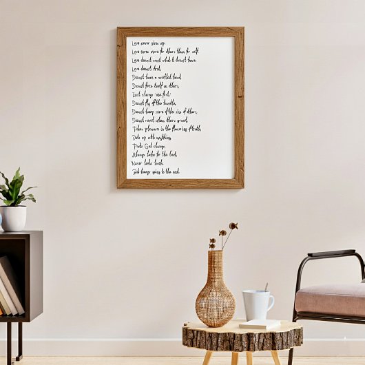 Poster Message d'amour