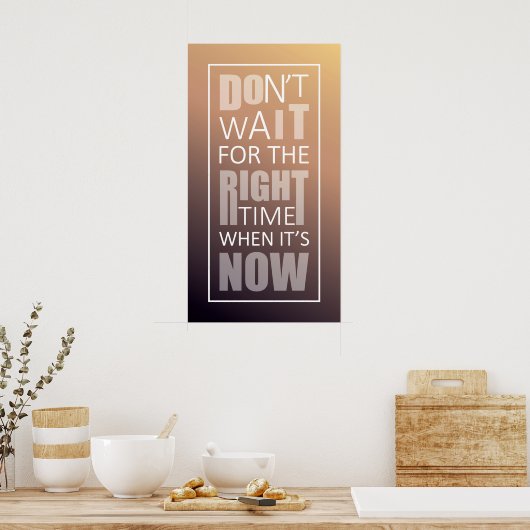 Poster Message dans le message. Conception de devis motiv (Cuisine)