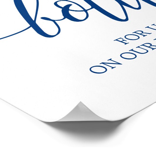 Poster Message dans un Mariage de bouteille Signal bleu C (Coin)