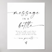 Poster Message dans un panneau de conseil Baby shower bou (Devant)