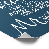 Poster Message dans un panneau Mariage de bouteille - ble (Coin)