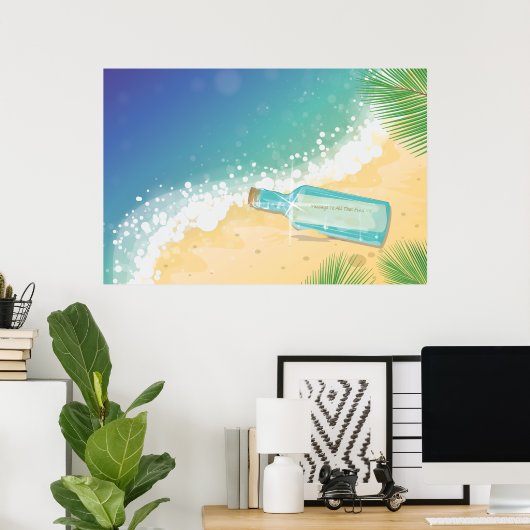 Poster Message dans une bouteille (Bureau à domicile)