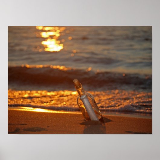 Poster Message dans une bouteille (Devant)