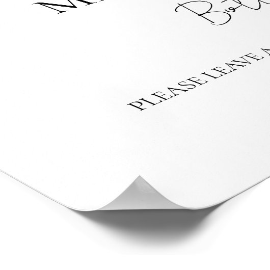 Poster Message dans une bouteille Boho Mariage du livre d (Coin)