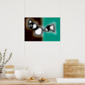 Poster Message dans une bouteille : Brown Abstrait, Turqu (Cuisine)