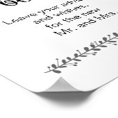 Poster Message Dans Une Bouteille Livre D'Invité Mariage  (Coin)