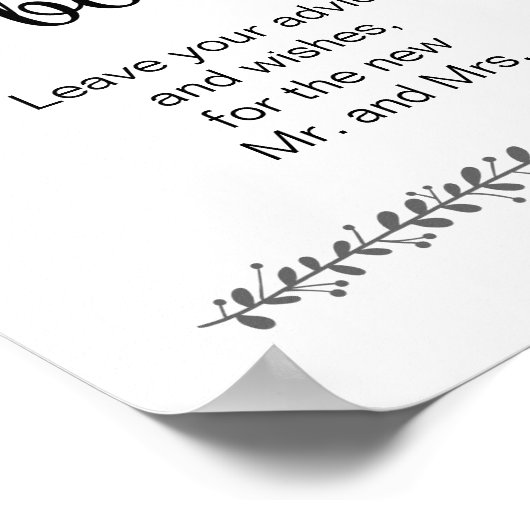 Poster Message Dans Une Bouteille Livre D'Invité Mariage (Coin)