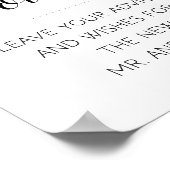 Poster Message Dans Une Bouteille Mariage Inscription Du  (Coin)