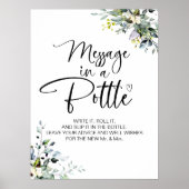 Poster Message dans une bouteille Mariage panneau du livr (Devant)