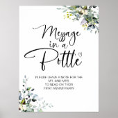 Poster Message dans une bouteille Mariage panneau du livr (Devant)