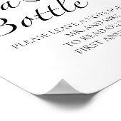 Poster Message dans une bouteille Mariage panneau du livr (Coin)