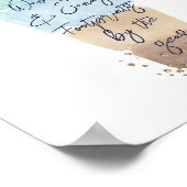 Poster Message d'aquarelle Abstraite sur le sable et la m (Coin)