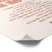 Poster Message de Baby shower super à partir du panneau d (Coin)