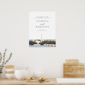 Poster Message de bienvenue pour la fête de fiançailles s (Cuisine)