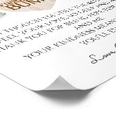 Poster Message de bosse de Baby shower de ferme cultivé l (Coin)