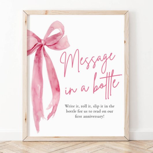 Poster Message De Bow Rose Vive Dans Un Jeu De Signes De