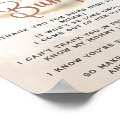 Poster MESSAGE DE BUMP Baby Shower JEU (Coin)
