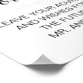 Poster Message De Fête des mariées Dans Un Signe De Conse (Coin)