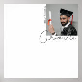 Poster Message de graduation moderne pour invité (Devant)