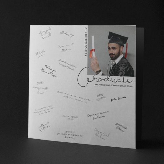 Poster Message de graduation moderne pour invité