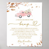 Poster Message de la part du bébé pour la baby shower d'a (Devant)