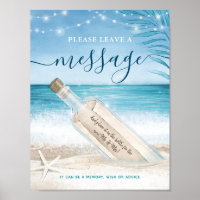 Message de mariage à la plage dans une bouteille