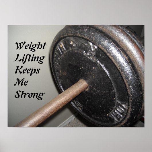 Poster Message de motivation pour la musculation (Devant)