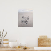 POSTER MESSAGE DE PLAGE "GOOD VIBES UNIQUEMENT" (Cuisine)